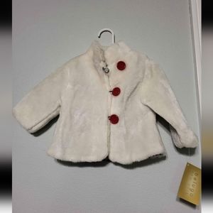 NEW Beluga New York White Faux Fur Jacket Girl's Size 12M